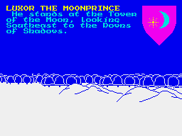 The Lords of Midnight (ZX Spectrum) screenshot: All 4 starting characters start here