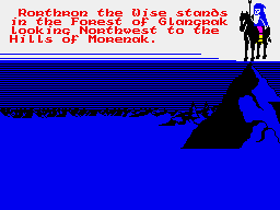 Doomdark's Revenge (ZX Spectrum) screenshot: Graphics change when each character reaches night