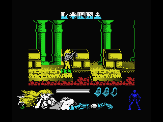 Lorna (MSX) screenshot: No jungle anymore...