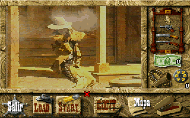Los Justicieros (DOS) screenshot: I guess this man needs a better shot, I'm still alive