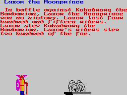 Doomdark's Revenge (ZX Spectrum) screenshot: Combat results can be shown on demand