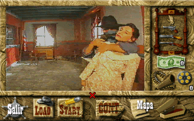 Los Justicieros (DOS) screenshot: This man has no compassion towards the disarmed