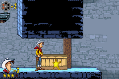 Screenshot of Lucky Luke: Wanted! (Game Boy Advance, 2001) - MobyGames