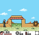 Lucky Luke (Game Boy Color) screenshot: Starting location