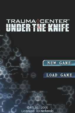 Trauma Center: Under the Knife (Nintendo DS) screenshot: Title screen