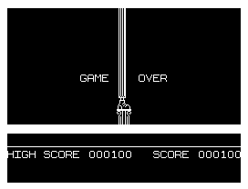 Manic Miner (Dragon 32/64) screenshot: Game over