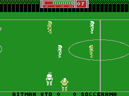 Match Day II (MSX) screenshot: Throwing the ball back into play