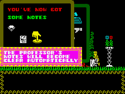 Mega-Bucks (ZX Spectrum) screenshot: Object manipulation system