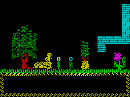 Mega-Bucks (ZX Spectrum) screenshot: The screen to the right - I'm about to find that this isn't the early way