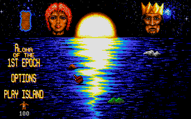 Mega lo Mania (Atari ST) screenshot: 1st Epoch - Island selection.