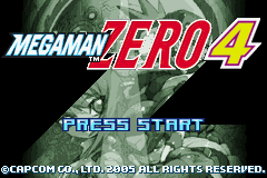 Mega Man Zero 4 (Game Boy Advance) screenshot: Title screen