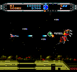 Gate of Thunder (TurboGrafx CD) screenshot: Shooting at crazy robots