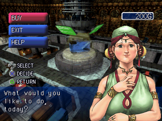 Dragon Seeds (PlayStation) screenshot: Shop
