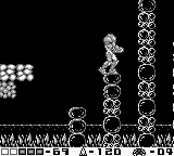 Metroid II: Return of Samus (Game Boy) screenshot: Strange surroundings
