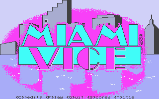 Miami Vice (Atari ST) screenshot: Title screen