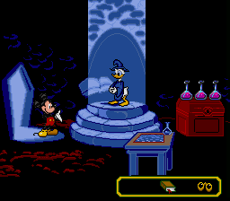 Mickey's Ultimate Challenge (SNES) screenshot: Mickey then gains a pair of eyeglasses.