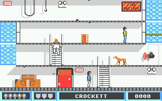 Miami Vice (Atari ST) screenshot: Using a ladder