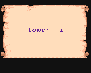 Mickey Mouse: The Computer Game (Amiga) screenshot: Tower 1 starts.