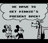 Mickey's Dangerous Chase (Game Boy) screenshot: The story as it stands.