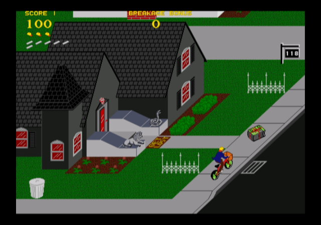 Midway Arcade Treasures (GameCube) screenshot: Paperboy looks really good compared to the older games.