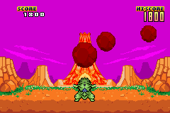 Mighty Tyranitar (Game Boy Advance) screenshot: Incoming!