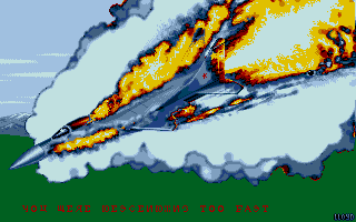 MiG-29 Fulcrum (Atari ST) screenshot: Crashed