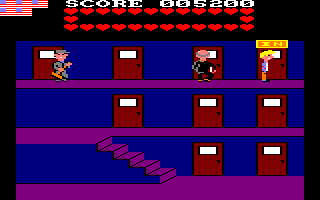 Mikie (Amstrad CPC) screenshot: Hallway 1