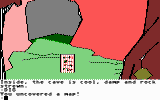 Mindshadow (Commodore 64) screenshot: In the cave.