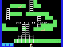 Mole Mole 2 (MSX) screenshot: I can't get up and give up