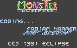 Monster Business (Atari ST) screenshot: Part of credits sequence