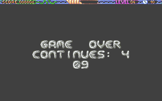 Monster Business (Atari ST) screenshot: Game over