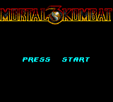 Mortal Kombat 3 (Game Gear) screenshot: Modest title screen