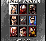 Mortal Kombat 3 (Game Gear) screenshot: Selecting your fighter