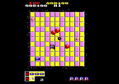 Motos (Amstrad CPC) screenshot: Round 6