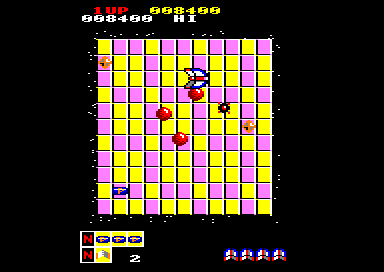 Motos (Amstrad CPC) screenshot: Jumping
