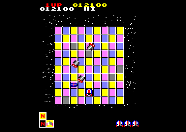 Motos (Amstrad CPC) screenshot: Round 7