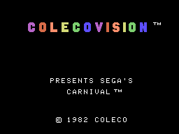 Carnival (ColecoVision) screenshot: Title screen