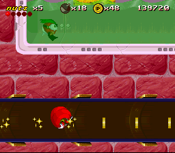 Mr. Nutz (SNES) screenshot: Going through the tubes, Sonic-style