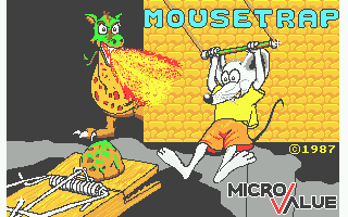 Mouse Trap (Atari ST) screenshot: Calm down dear, it's just a mouse