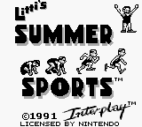 Track Meet (Game Boy) screenshot: Title screen (German version).