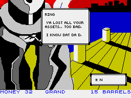 Mugsy's Revenge (ZX Spectrum) screenshot: Not so good
