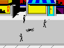 Mugsy's Revenge (ZX Spectrum) screenshot: One down