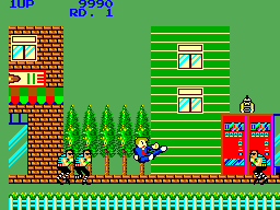 My Hero (SEGA Master System) screenshot: flying kick