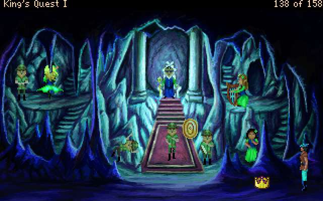 King's Quest: Quest for the Crown (Windows) screenshot: In this case VGA is definitely an improvement, also because the artists have changed the room layout a bit, making it more complex.