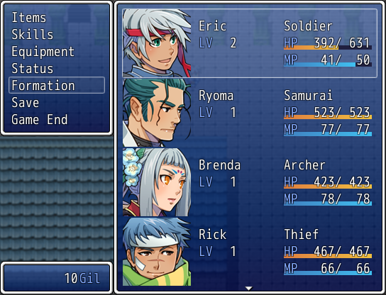 Final Fantasy: Revamp (Windows) screenshot: My party is complete