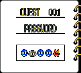 Nazo Puyo (Game Gear) screenshot: After completion, you are given a password