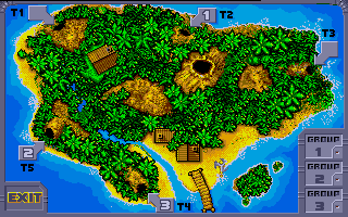 Narco Police (Atari ST) screenshot: Mission map