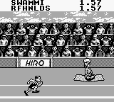 Track Meet (Game Boy) screenshot: Flying carpet.
