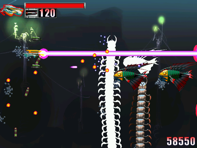 Legend of Blue (Windows) screenshot: The laser, one of the possible weapon upgrades.