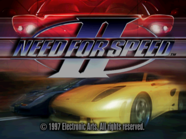 Need for Speed II (PlayStation) screenshot: Title screen.